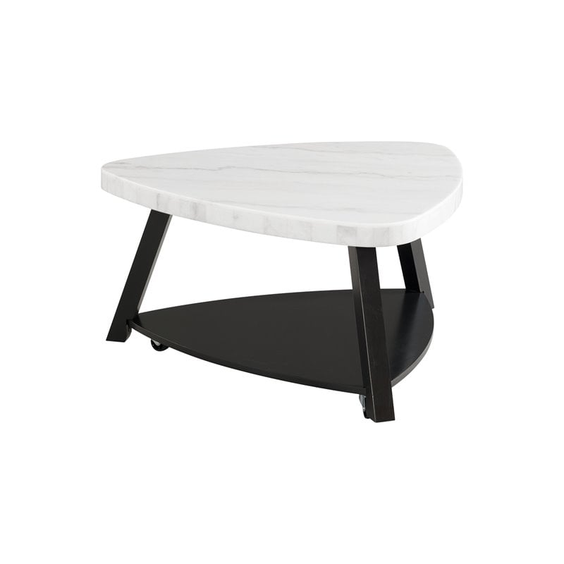 Picket House Furnishings Lena White Marble Top Coffee Table
