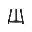 Picket House Furnishings Lena White Marble Top End Table