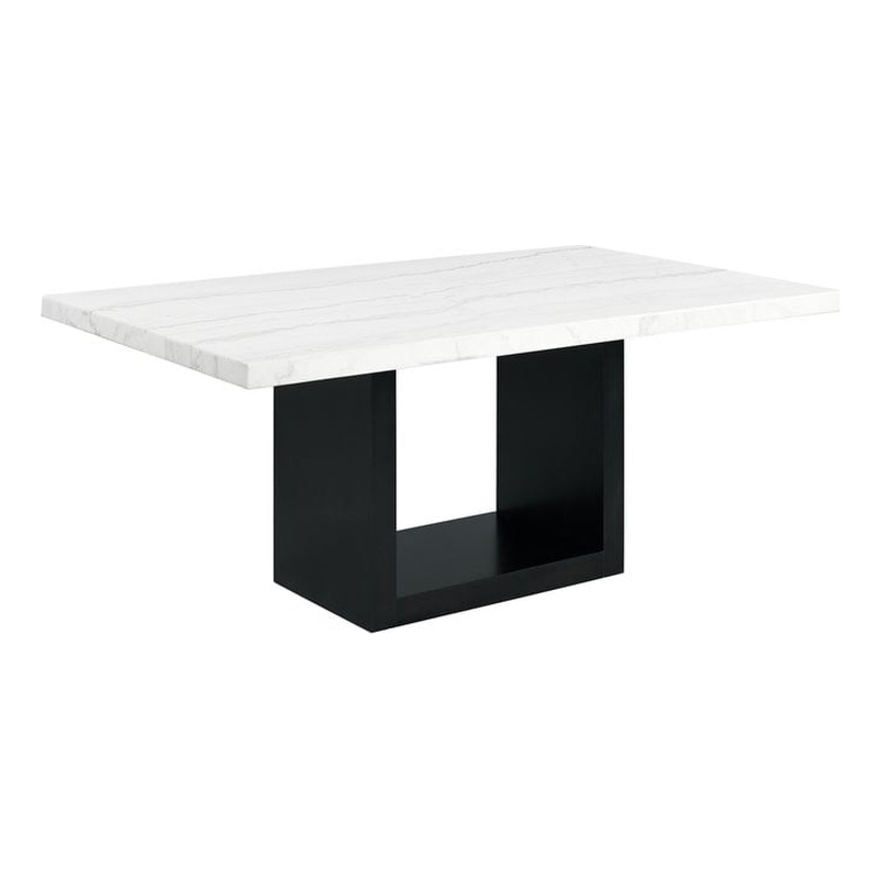 Picket House Furnishings Willow White Marble Standard Height Dining Table