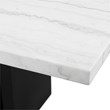 Picket House Furnishings Willow White Marble 5PC Dining Set with Blue Chairs