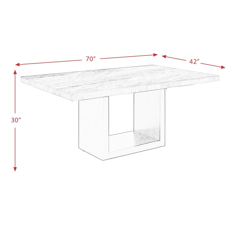 Picket House Furnishings Willow White Marble 5PC Dining Set with Blue Chairs