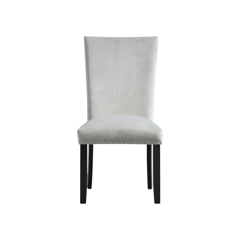 Picket House Furnishings Celine Gray Velvet Side Chair Set