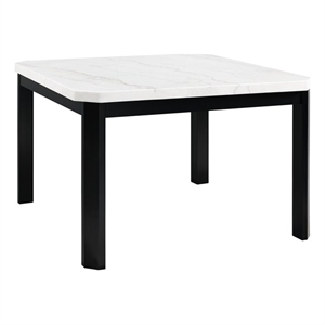 picket house furnishings celine white marble dining table