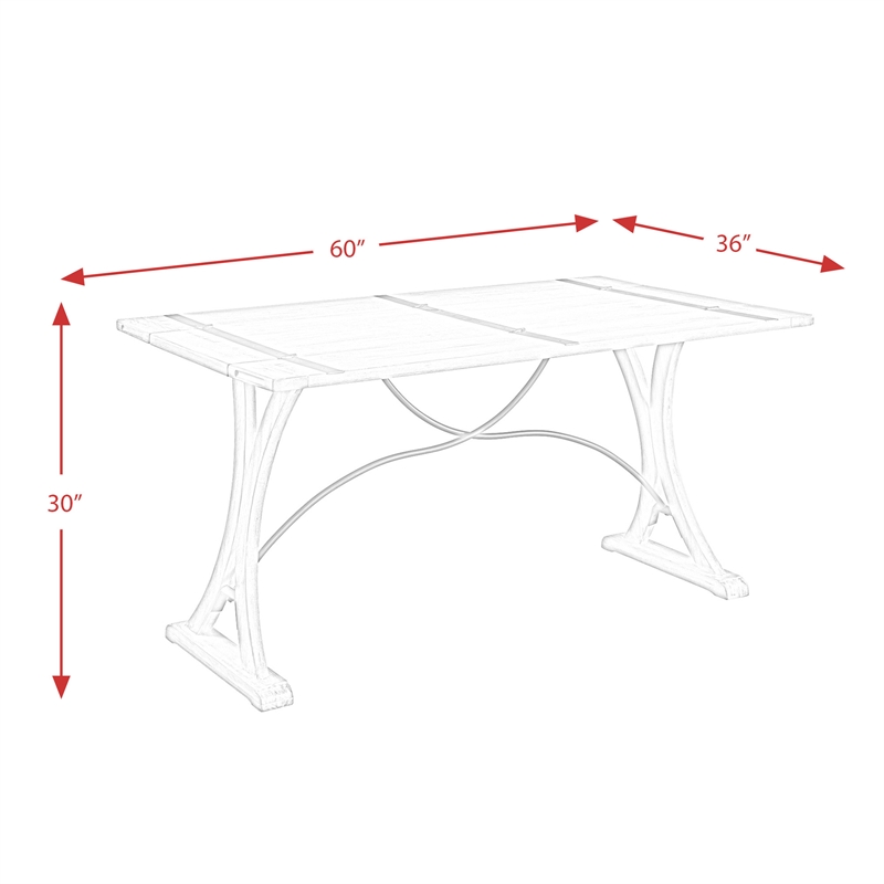 Picket House Furnishings Keaton Folding Top Dining Table | Cymax Business