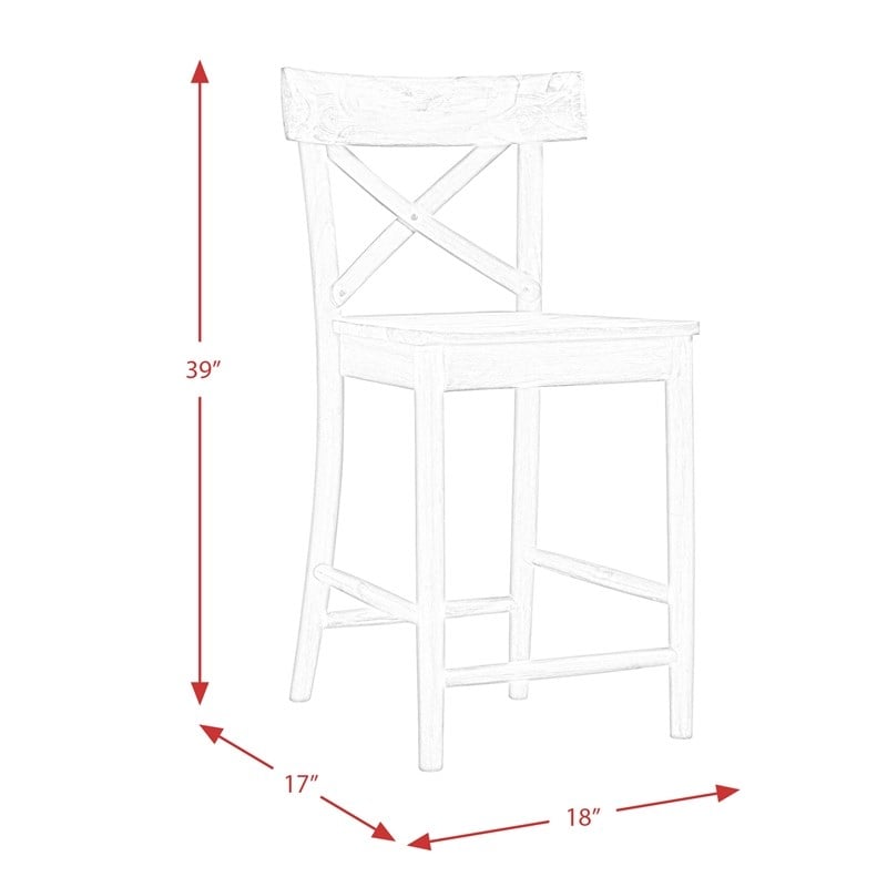 Picket House Furnishings Keaton Counter Height Stool in Natural