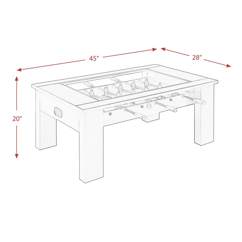 Picket House Furnishings Rebel Foosball Gaming Table in Black