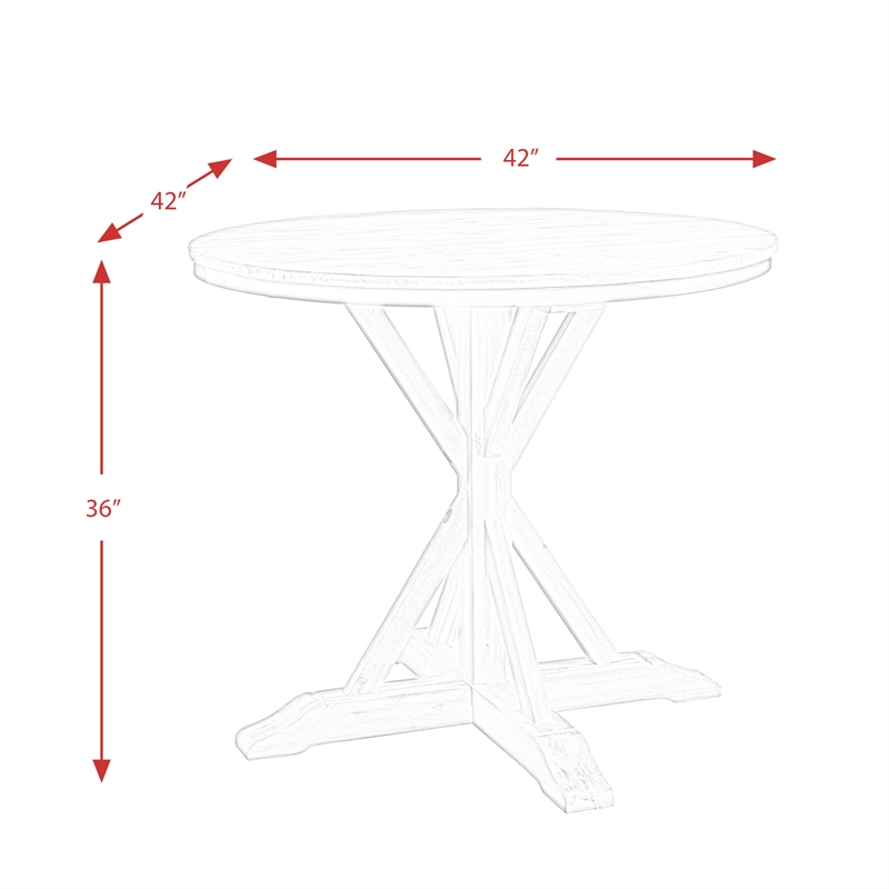 Picket House Keaton Round Counter Height 5PC Dining Set-Table and Four Stools