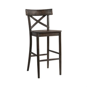 picket house furnishings calhoun bar stool in dark brown