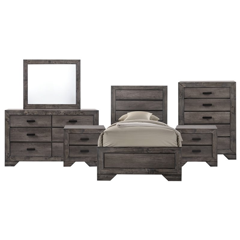 Picket House Furnishings Grayson Youth Twin Panel 6PC Bedroom Set