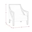 Picket House Furnishings Dayna Gray Accent Chair with Brown Frame