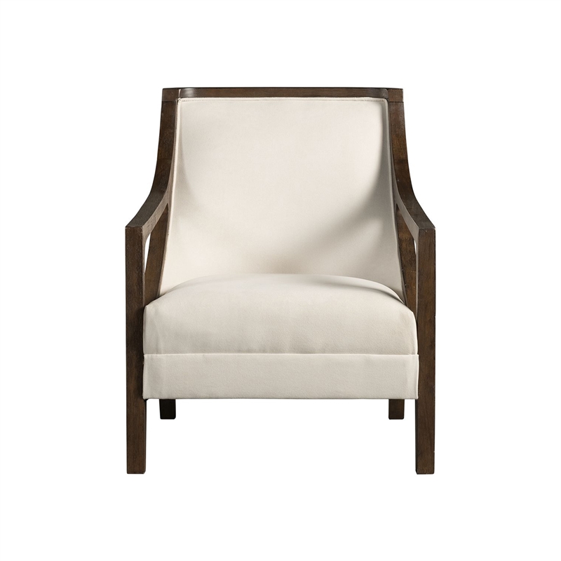 Picket House Furnishings Dayna Beige Accent Chair with Brown Frame