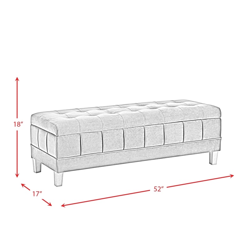 Picket House Furnishings Jude Tufted Storage Ottoman