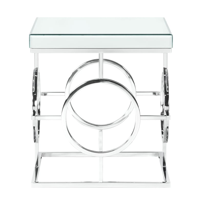 Picket House Furnishings Katie Square Mirrored End Table