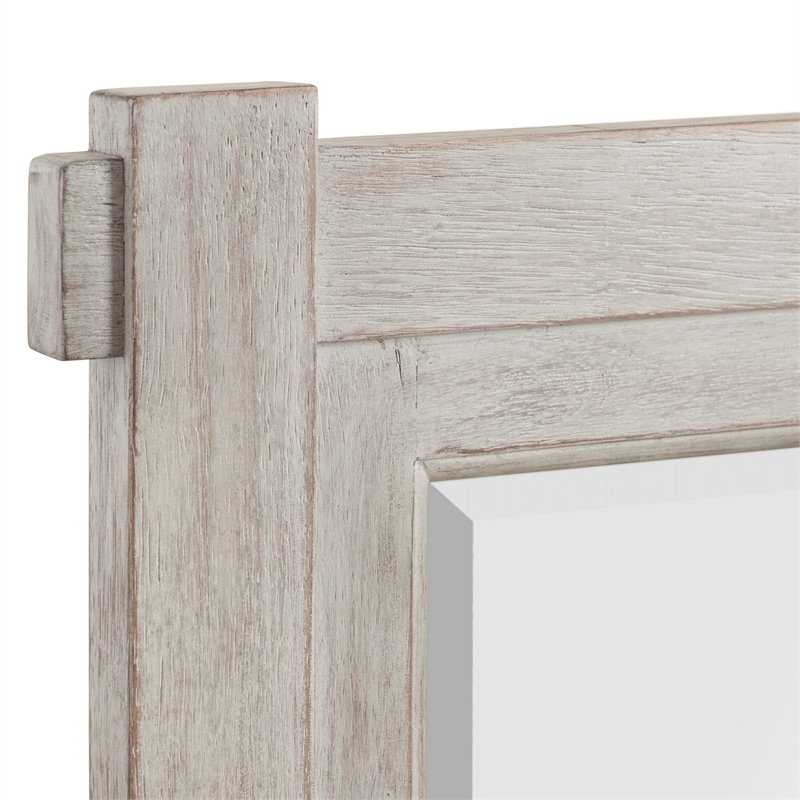 Picket House Furnishings Jack 7-Drawer Wood Dresser with Mirror Set in White