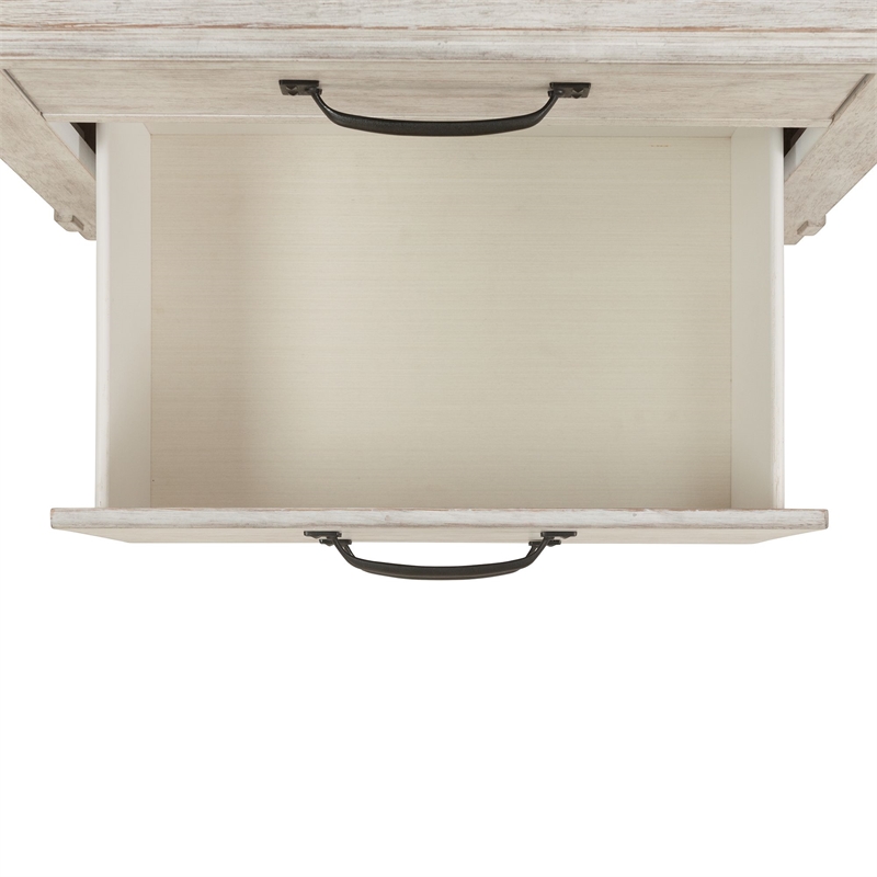 Picket House Furnishings Jack 2-Drawer Nightstand with USB Ports in White