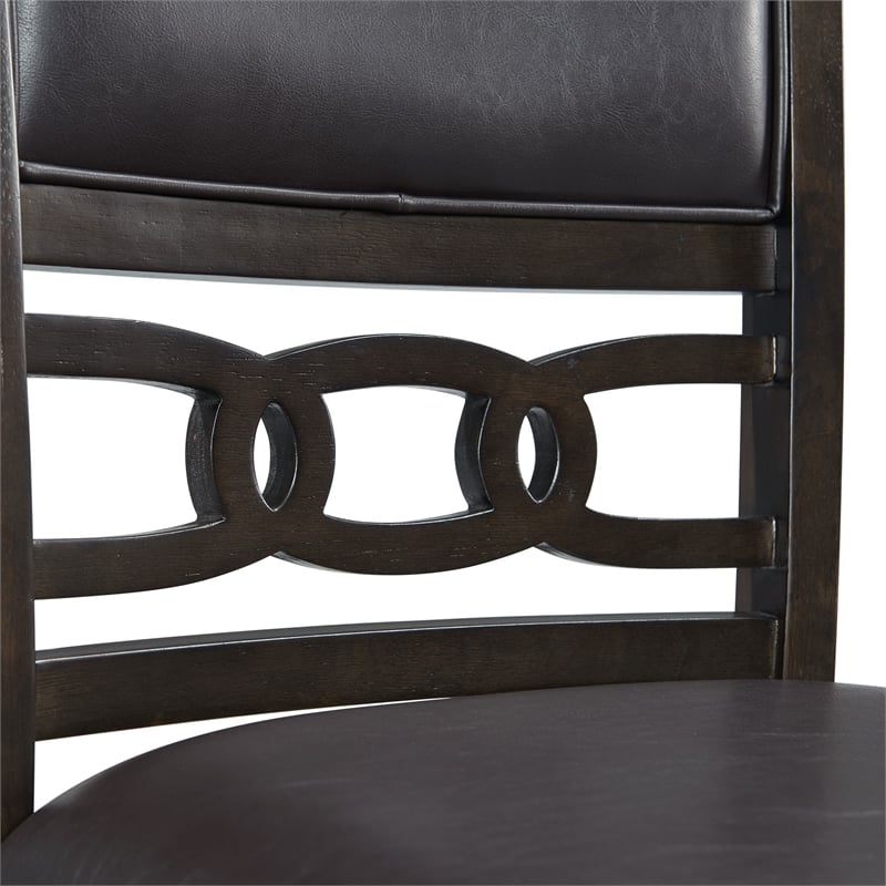 Taylor Standard Height 5PC Dining Set-Table and Four Faux Leather Side Chairs
