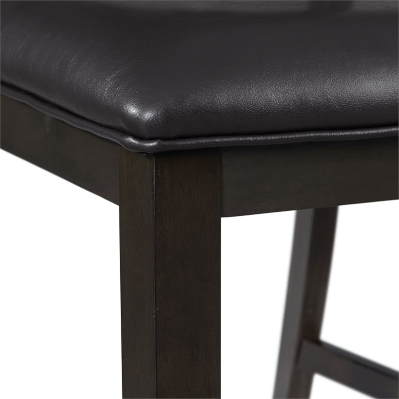 Taylor Standard Height 5PC Dining Set-Table and Four Faux Leather Side Chairs