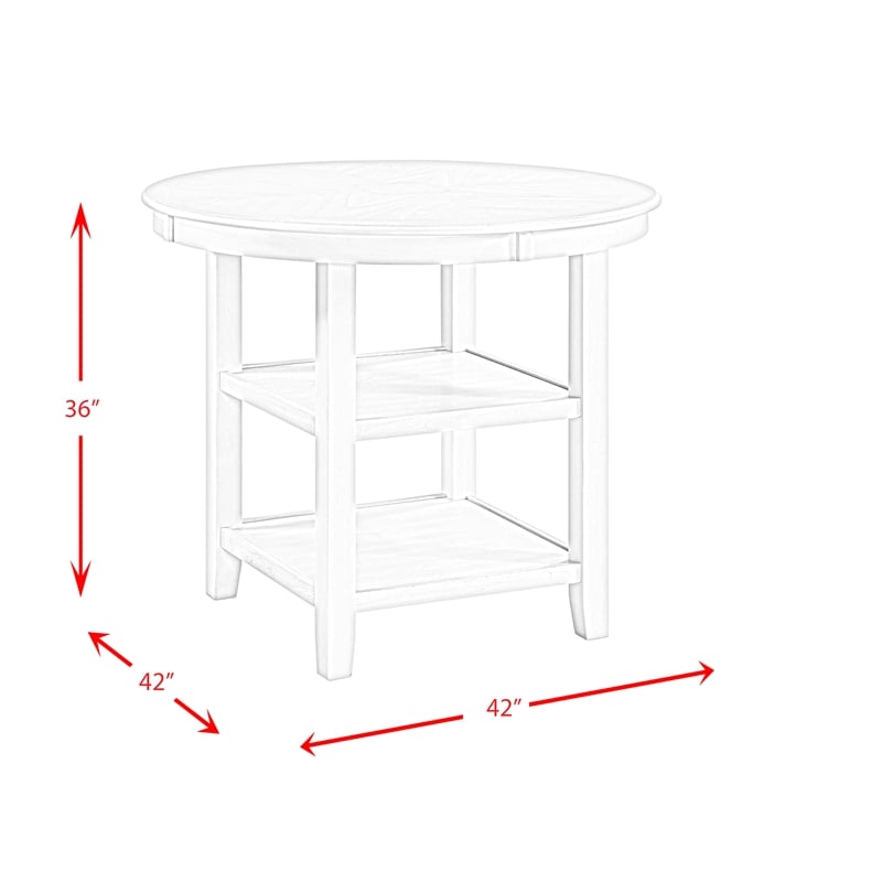 Picket House Furnishings Taylor Counter Height Dining Table in Bisque