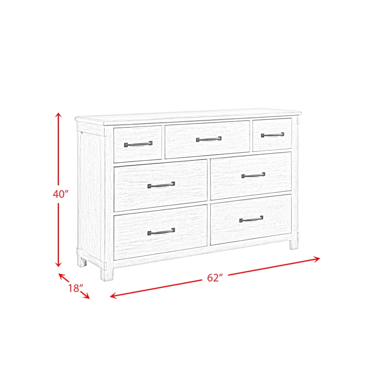 Picket House Furnishings Jack 7-Drawers Bedroom Dresser
