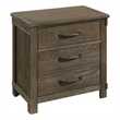Picket House Furnishings Jack 2-Drawer Nightstand/USB Ports in Walnut Distressed