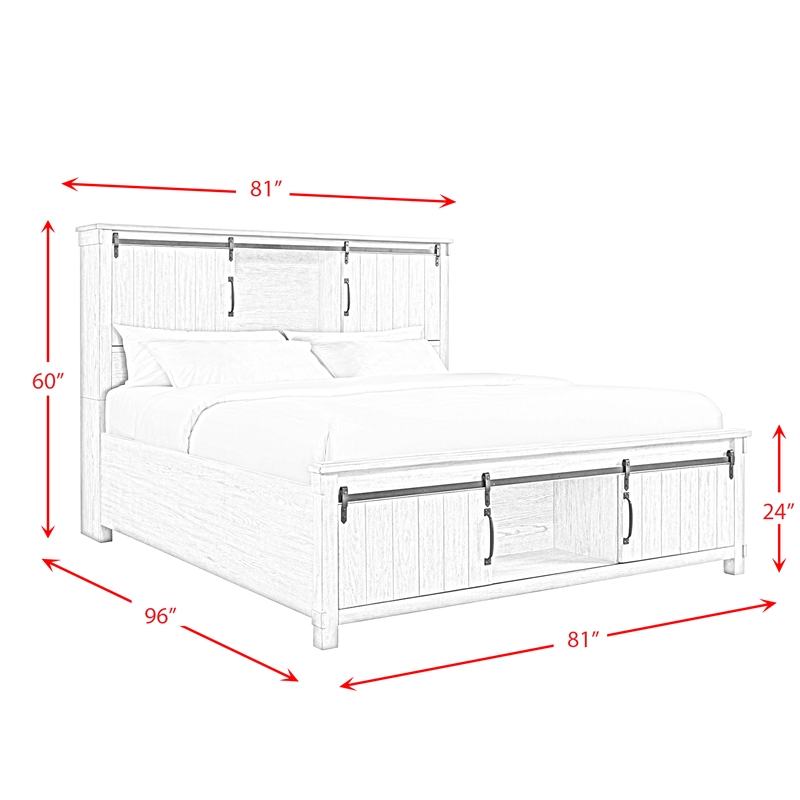 Picket House Furnishings Jack King Platform Storage Bed