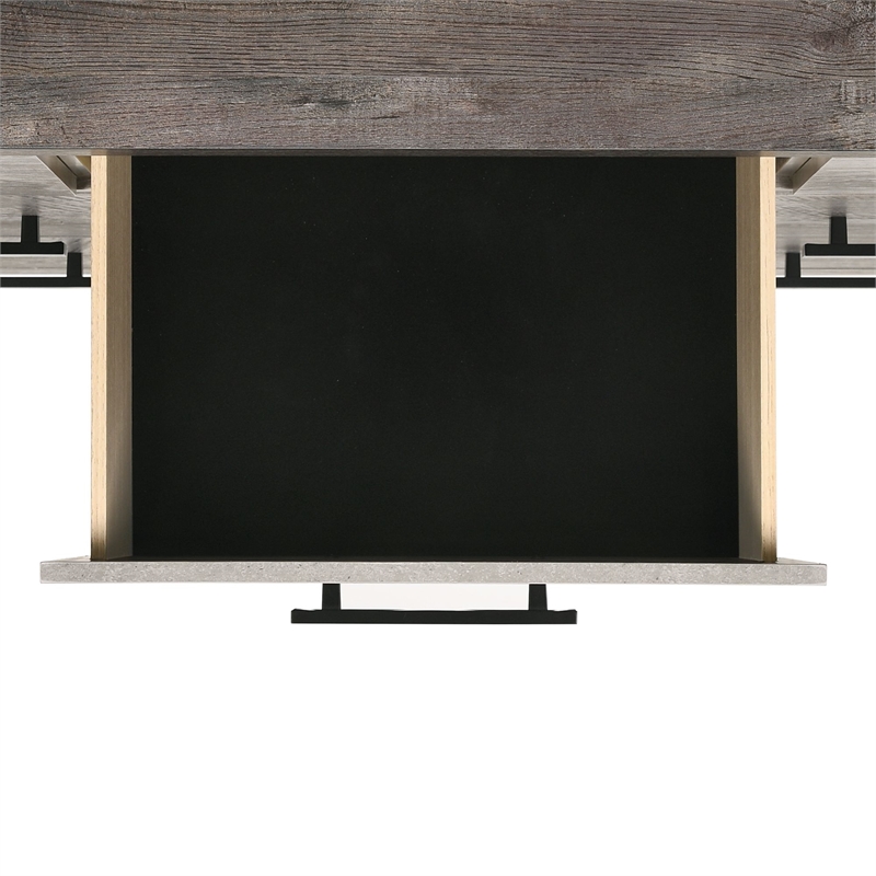 Picket House Furnishings Adam 6-Drawers Bedroom Dresser in Gray/Dark Gray Top