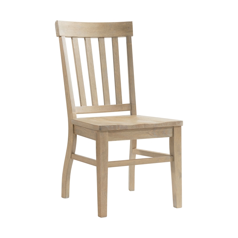 Picket House Furnishings Liam Slat Back Chair Set in Natural