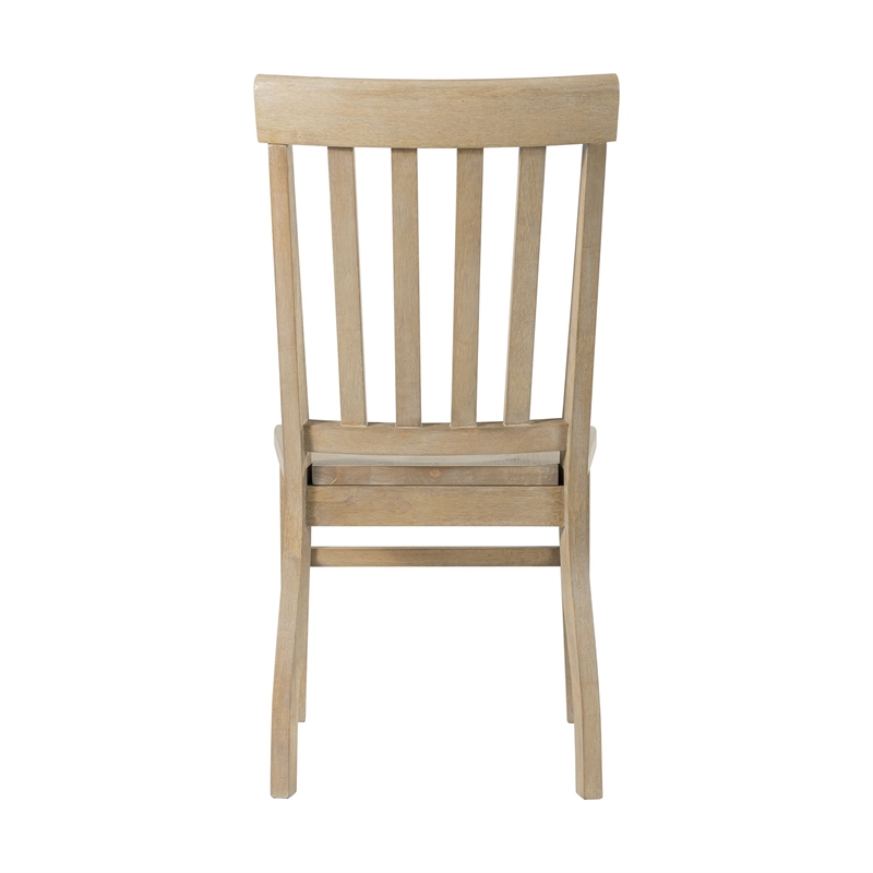 Picket House Furnishings Liam Slat Back Chair Set in Natural