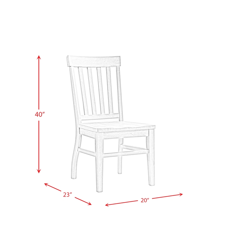 Picket House Furnishings Liam Slat Back Chair Set in Natural