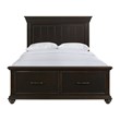 Picket House Furnishings Brooks Queen Platform Storage Bed in Black