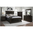 Picket House Furnishings Brooks Queen Platform Storage 4PC Bedroom Set in Black