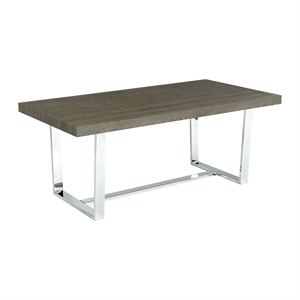 picket house furnishings nadine dining table in chrome
