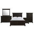 Picket House Furnishings Brooks King Platform Storage 5PC Bedroom Set in Black