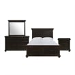 Picket House Furnishings Brooks King Platform Storage 4PC Bedroom Set in Black