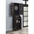 Picket House Furnishings Tyson Dartboard Cabinet in Brown
