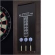 Picket House Furnishings Tyson Dartboard Cabinet in Brown