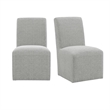 Picket House Furnishings Cade Upholstered Side Chair Set in Gray