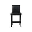 Picket House Furnishings Pia Faux Leather Counter Side Chair in Black (Set of 2)