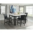 Picket House Furnishings Pia Faux Leather Counter Side Chair in Black (Set of 2)