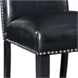 Picket House Furnishings Pia Faux Leather Counter Side Chair in Black (Set of 2)