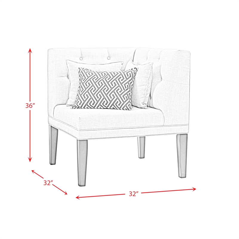 Picket House Furnishings Mara Corner with Three Pillows in Beige