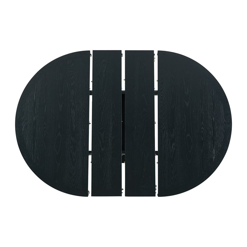 Picket House Furnishings Mara 4PC Oval Dining Table Set in Black