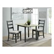 Picket House Furnishings Tuttle 3PC Drop Leaf Dining Set in Black
