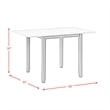 Picket House Furnishings Tuttle 3PC Drop Leaf Dining Set in Brown and White