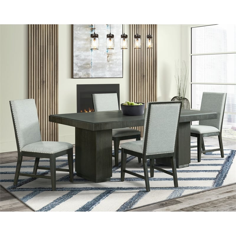 Holden 5PC Standard Height Dining Set-Table and Four Side Chairs in Gray