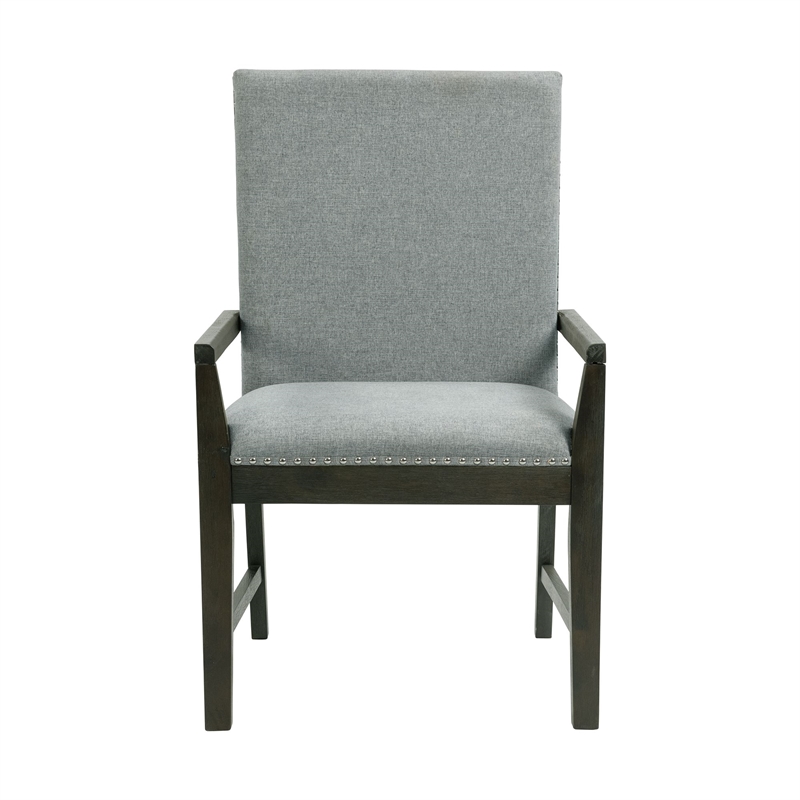 Picket House Furnishings Holden Standard Height Arm Chair Set in Gray