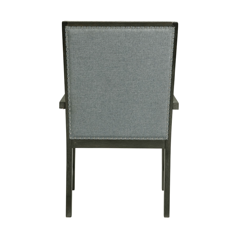 Picket House Furnishings Holden Standard Height Arm Chair Set in Gray