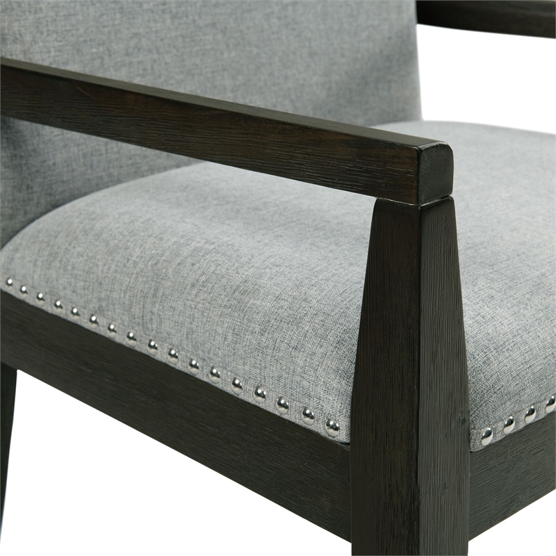 Picket House Furnishings Holden Standard Height Arm Chair Set in Gray