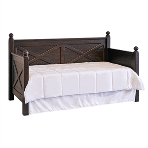 picket house furnishings keely twin daybed in walnut