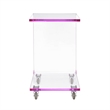 Picket House Furnishings Peek Acrylic Snack Table in Pink